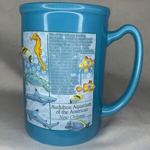 VTG Audubon Aquarium of the Americas New Orleans Souvenir Mug Blue Sea Life